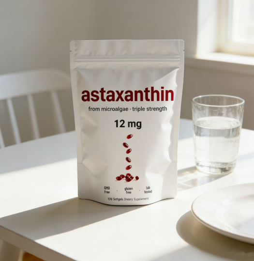 Hot Selling OEM Astaxanthin 12mg Softgels Astaxanthin Softgel 120 Softgel Per Bag
